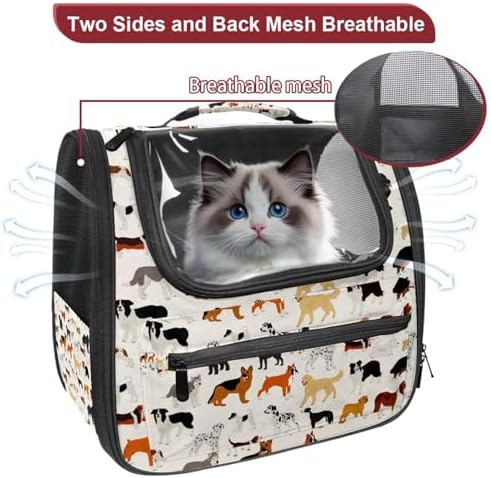 Dog Cat Backpack Carrier, Breathable Cat Carrier Large Space Bubble Pet Backpack for Kitty Small Dog - Image 2