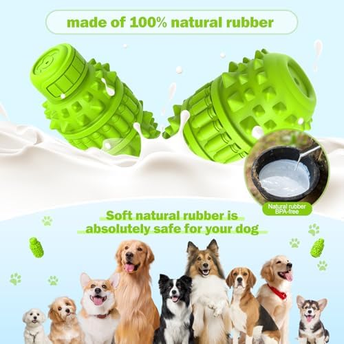 PIFFZEDO Natural Rubber Squeaky Dog Chew Toy for Large Aggressive Chewers - Image 2