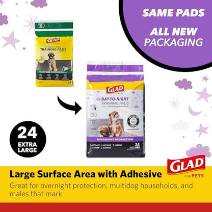 Glad for Pets Giant Activated Carbon Training Pads, 30 x 36 In, 24 Ct, 3-Pk - Image 6
