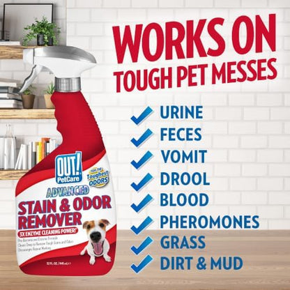 OUT! PetCare Pet Stain & Odor Remover, Carpet Cleaner, 32oz (2 Pack) - Image 3