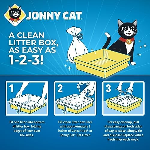 Jonny Cat Litter Box Liners: Heavy Duty - Tear & Leak Resistant - Drawstring Close - Jumbo,5 Count (Pack of 2) - Image 5