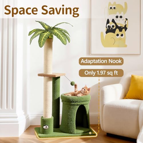 41" Cat Tree Tower Condo Scratch Post Stand for Indoor Small Cats - Image 4