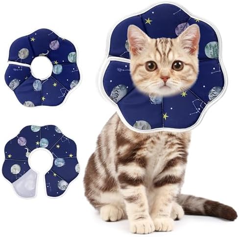 Soft Adjustable Cat Cone Collar, Comfortable Cat Recovery Collar by MAIIU