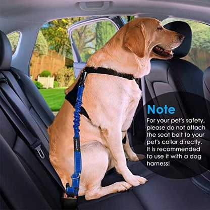 URPOWER 3-in-1 Dog Car Seat Belt, Adjustable Bungee, 2 Pack - Image 7
