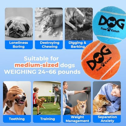 INSUM Squeaky Tennis Balls for Dogs, 2.5 Inch, 20 Pack Squeaky Dog Balls - Image 4
