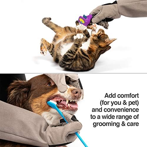 PetFusion Pet Grooming Gloves, Hair Removal and Bathing, Scratch Resistant - Image 6