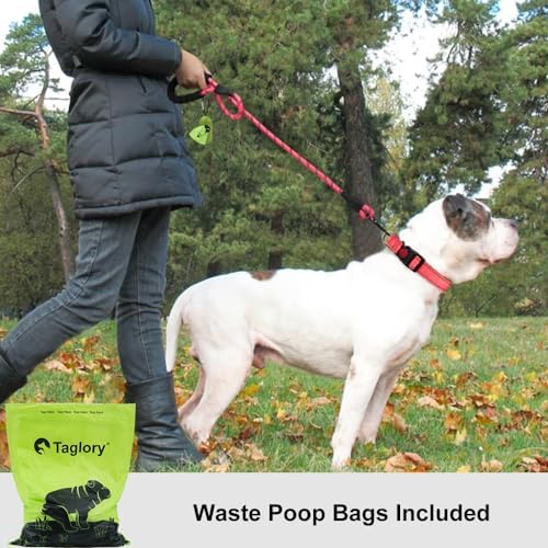 Taglory Rope Dog Leash for Medium Large Dogs, 5 FT Padded Handle, Pink - Image 2
