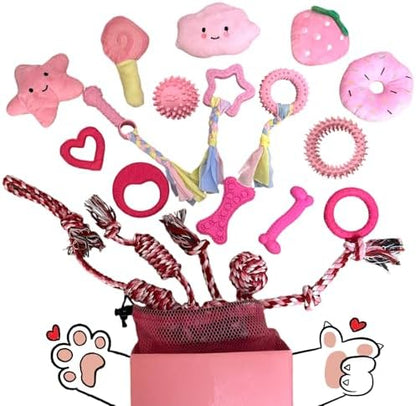 20-Piece Puppy Teething Chew Toy Bundle for Small Medium Dogs by Cdyzqikm