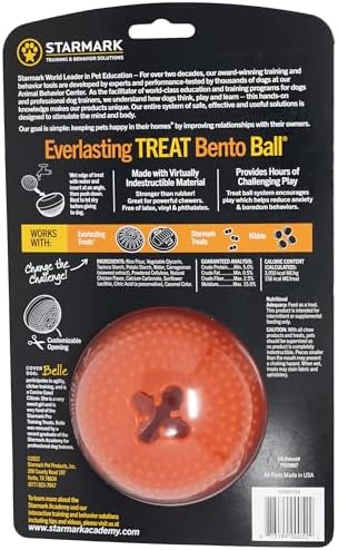 Starmark Everlasting Treat Bento Ball Tough Dog Chew Toy Medium - Image 3