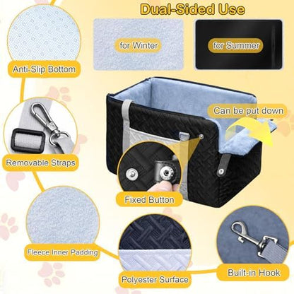 Car Seat for Small Dog, Center Console Dog Booster Portable Car Seat - Image 5