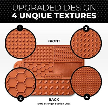 Pup Culture Dog Lick Mat for Dogs (2 Pack), Feeding Pad for Anxious Pets Plus 4 Different Puzzles for Mental Stimulation for Dogs - Supports Mental, Dental, and Digestive Health - Heavy Duty - Image 2