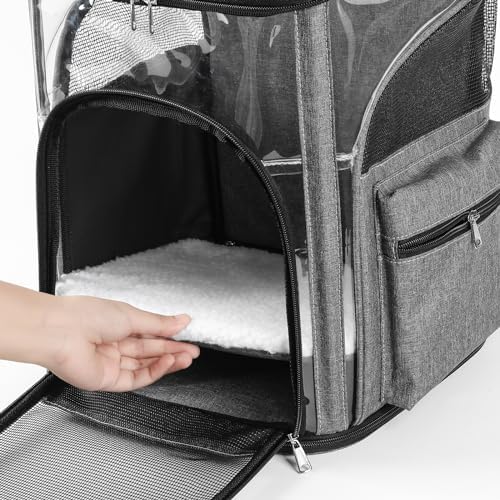 Cat Carriers Dog Carrier Pet for Small Medium Cats Dogs Puppies up to 25 Lbs, TSA Airline Approved Soft Sided, Collapsible Travel Puppy - Black Grey (M: 13" LX11.4 WX17.3 H, Black) - Image 6