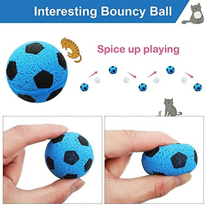 Skylety 32 Pcs Cat Soccer Ball Toys Foam Soccer Cat Toy Kitten Pet - Image 4