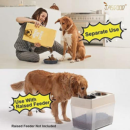 JASGOOD Dog Slow Feeder Bowl - Reduce Slip Puzzle Bowl for Elevated Pet Feeders - Interactive Bloat Stop Dog Dishes - Dark Gray, Fit Opening 7.5"-8" - Image 5
