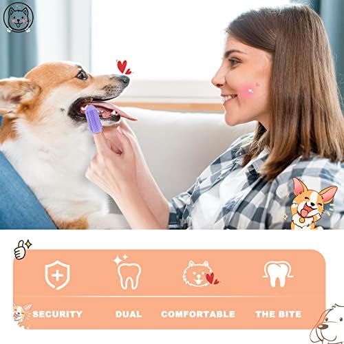 Dog Toothbrush Finger Toothbrush Dogs Tooth Brushing Kit 4Pack Dogs Finger Toothbrushes for Dog Teeth Cleaning& Dental Care Doges Tooth Brush Pet Toothbrush - Image 6