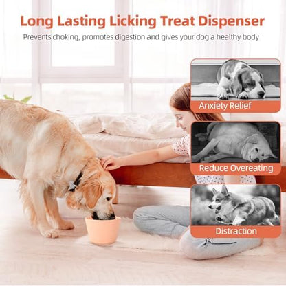 Dog Lick Bowl, Non-Slip Freeze Slow Feeder Small Medium, 1.6 Cup - Image 6