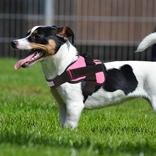 Dog Harness, No-Pull Reflective Dog Vest, Breathable Adjustable Pet Harness with Handle for Outdoor Walking - No More Pulling, Tugging or Choking (Pink, S) - Image 3