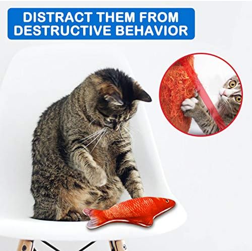 5Pcs Catnip Toy, Plush Fish Cat Toy, Cat Chew Toy, Catnip Filled Cartoon Fish with Bell Inside for Interactive Kitty Chew Toys Cat Teething Cat Exercise - Image 6