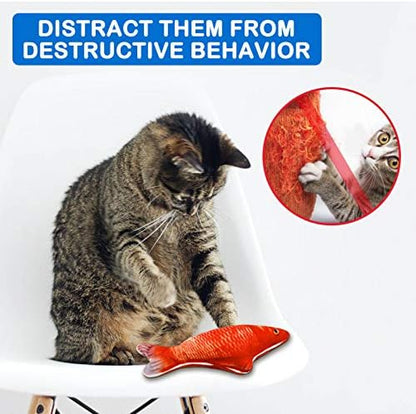 5Pcs Catnip Toy, Plush Fish Cat Toy, Cat Chew Toy, Catnip Filled Cartoon Fish with Bell Inside for Interactive Kitty Chew Toys Cat Teething Cat Exercise - Image 6