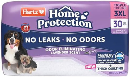 Hartz Home Protection Lavender Scent Odor Eliminating Dog Pads, 3XL, 30ct by Hartz