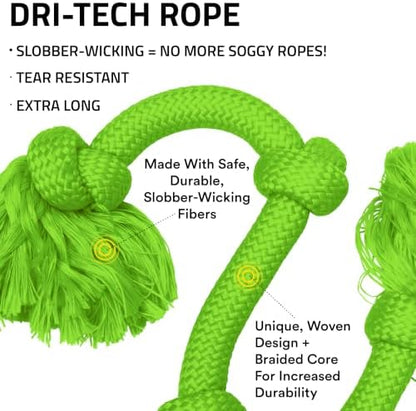 Playology Tug Rope Dog Toys for Large Breeds - Mega, Sweet Potato Scent - Image 2