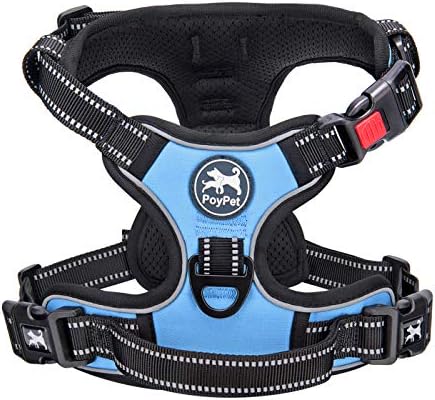 PoyPet No Pull Dog Harness Large with Front Clip & Neck Release Buckle by PoyPet