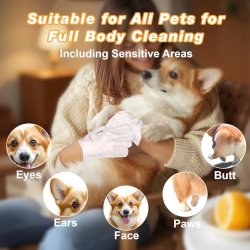 18 Pcs Pet Glove Wipes for Dogs and Cats, Deodorizing, Individually Wrapped - Image 6