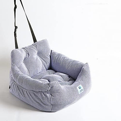 Aidou Dog Booster Seat for Small to Large Dogs & Cats, Travel Car Seat with Storage & Home Use (Midium Blue) by aidoupetPrivateorder