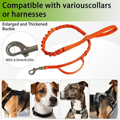 FOVRLZSE Bungee Dog Leash, Reflective Shock Absorbing, 4FT–5FT,Orange - Image 5