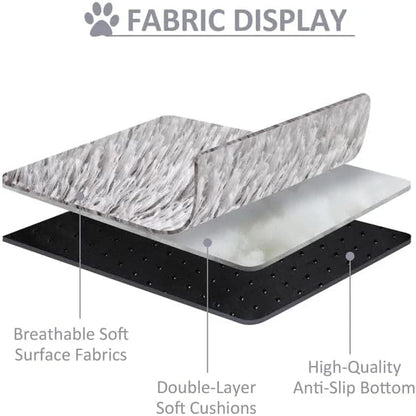 Original Calming Donut Dog and Cat Bed in Shag Fur, Dog Beds for Large Dogs, Anti Anxiety Round Fluffy Plush Faux Fur Pet Bed (40'' x 40'')