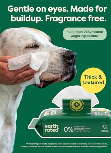 Earth Rated Dog Eye Wipes, Vet Developed, Unscented, Removes Dirt, 70ct - Image 6