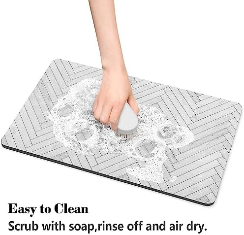 Dog Food Mats for Floors Absorbent, Pet Cat Food Mat - Quick Dry Dog Bowl Mats for Food and Water, Eco-Friendly Boho Pet Supplies 12" x 20" - Image 7