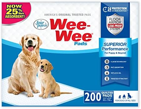 Four Paws Wee-Wee Superior Performance Dog Pee Pads, 200 Count by FourPaws