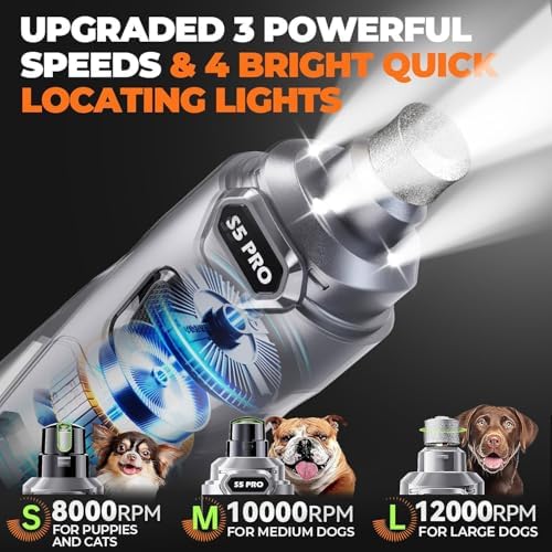 Whisper Quiet Dog Nail Grinder Safe & Stress-Free for Sensitive Dogs Cats - Image 3