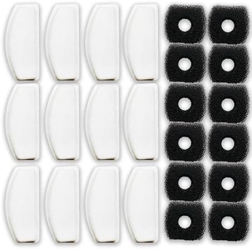 NISPIRA D30 Triple Filtration Charcoal Water Filter Replacements Compatible with ORSDA 67oz/2L Stainless Steal Pet Cat Water Fountain, 12 Packs by Nispira
