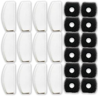 NISPIRA D30 Triple Filtration Charcoal Water Filter Replacements Compatible with ORSDA 67oz/2L Stainless Steal Pet Cat Water Fountain, 12 Packs by Nispira