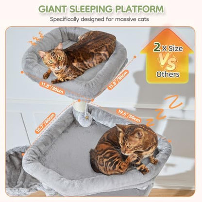 Taoqimiao 79in Cat Tree, Tall Large Cat Tower for Indoor Adult Cats S10W - Image 6