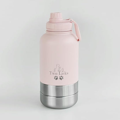 3-in-1 Reusable Water Bottle and Food Bowls Combo