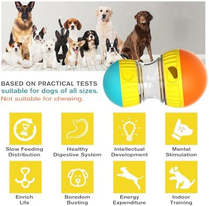 BSISUERM Dog Treat Dispensing Puzzle Toy Adjustable Food Dispenser Slow Feeder Puppy Enrichment Rolling Ball Pet Interactive Chase Toys Stimulating Game for Small Medium Dogs Gift to Keep Them Busy - Image 2