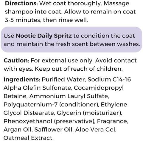 Nootie - Pet Shampoo for Sensitive Skin - Revitalizes Dry Skin & Coat - Natural Ingredients - Gentle Dog Shampoo - Cleans & Conditions - Image 7