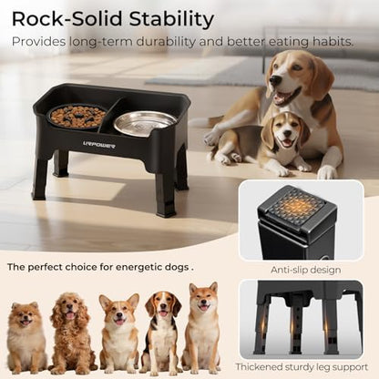 URPOWER Mess Proof Elevated Dog Bowls for Small Dogs with Slow Feeder - Image 7