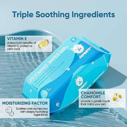 Natural Pet Grooming Wipes, 100 Fresh Counts, Extra Moist & Thick for Dogs & Cats, Puppies & Kittens - Image 2