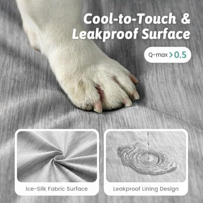 COZY KISS Cooling Orthopedic Dog Bed, Q-Max>0.5, Waterproof Lining, 30x20in - Image 2