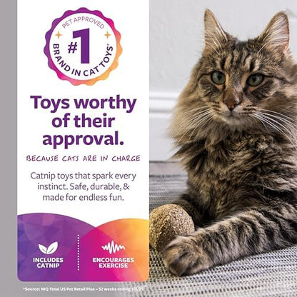 SmartyKat Catnip Kiss Compressed Cat Toy Ball, Mess-Free Concentrated Catnip Power for Chase & Pounce Play for Cats & Kittens, One Size - Image 2