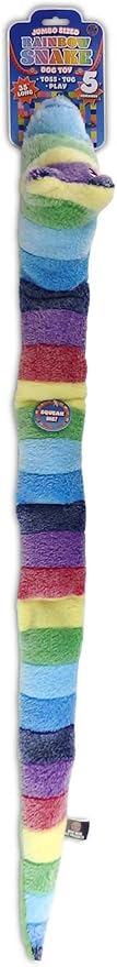Bow Wow Pet Squeaky Snake Dog Toy - Tug, Fetch & Teasing Toy - 35 Inches