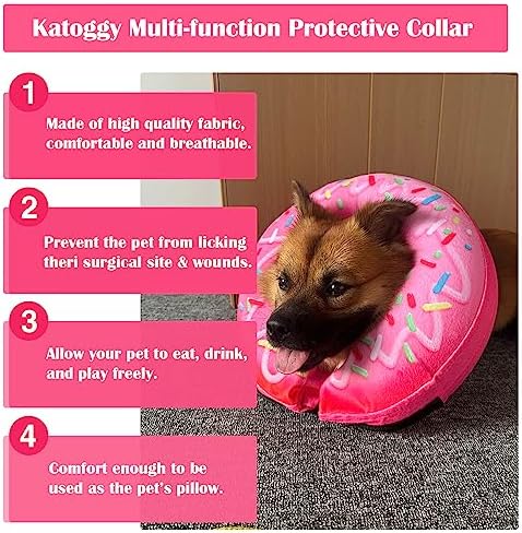 Inflatable Dog Cone Collar for After Surgery, Doggie Neck Blow up Donut Recovery ECollar, Soft Adjustable Dog Cone for Small Medium Large Dogs and Cats - Image 4
