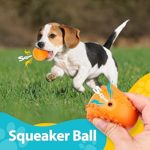 PrimePets Dog Puzzle Toy 4 Pack, Interactive Treat Dispensing Dog Toys, Slow Feeder Ball for Small Dogs and Puppies, Enrichement Toy Balls for Teething, Fetching and Playing - Image 3