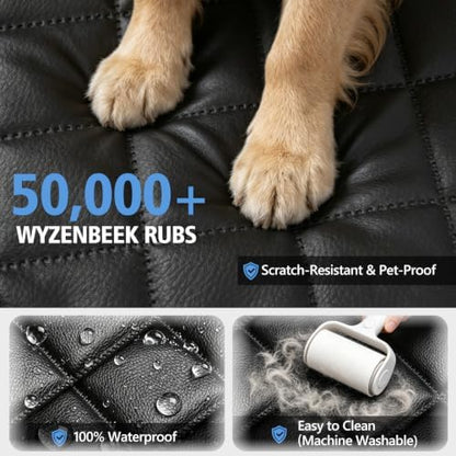 Car Rear Seat Protector, PU Leather Dog Bench Seat Cover for Back Seat - Image 6