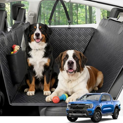Dog Back Seat Extender for Trucks, Hard-Bottom Dog Seat Cover by Unknown