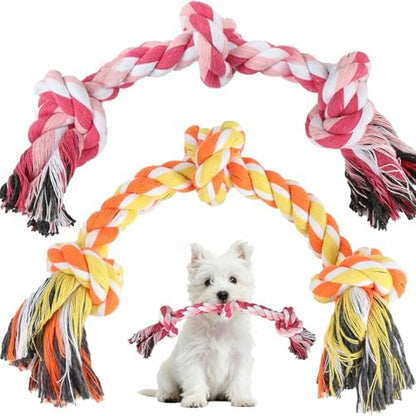 SZEE Dog Rope Toy 2-Pack, Rope Toys for Dogs, Suitable for Small Breeds by SZEE